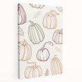 Pumpkin Pattern Halloween Wall Art - Rustic Fall Halloween Decor