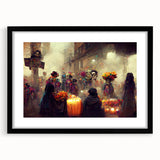 Festive Día de los Muertos Parade – Day of the Dead Wall Art
