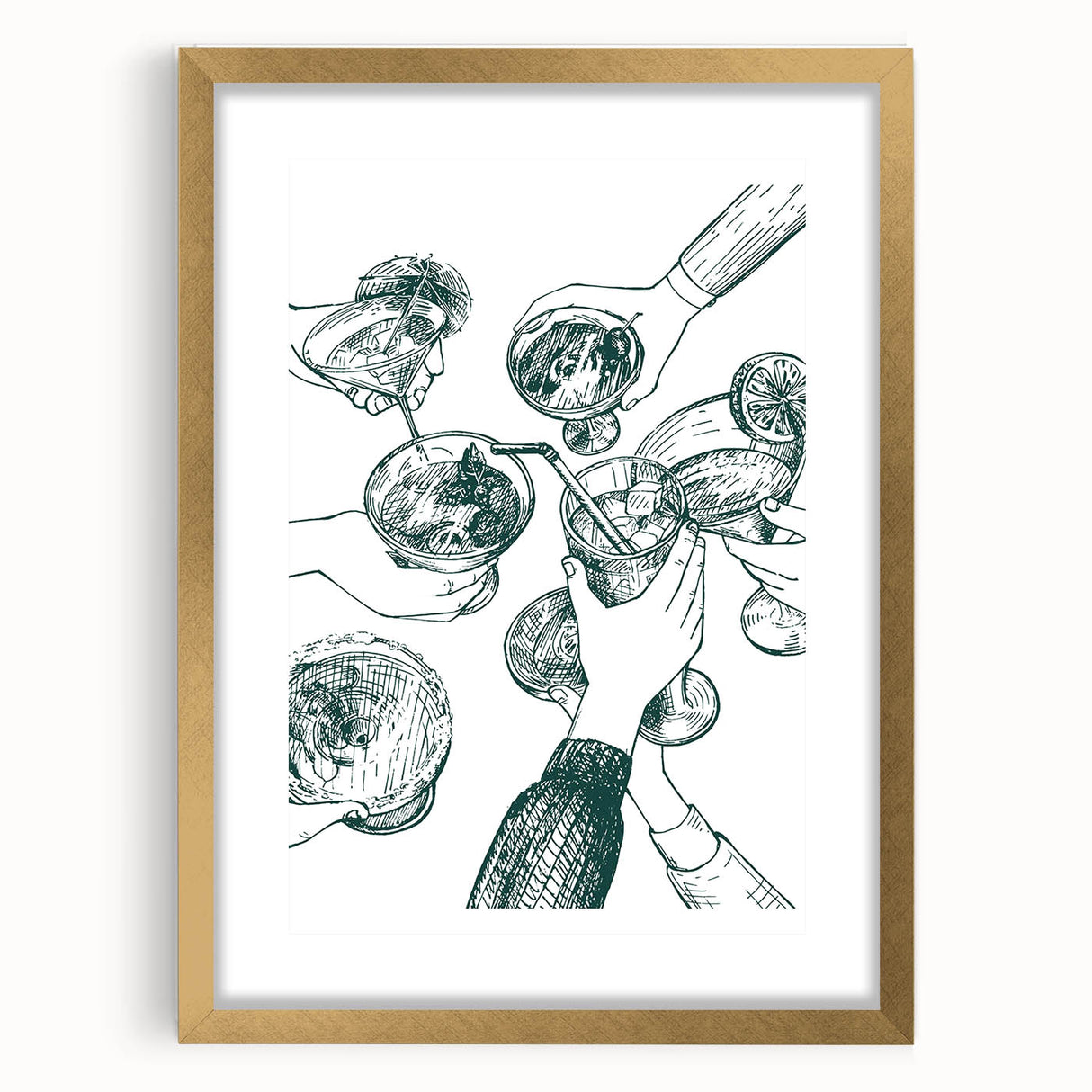 St. Patrick’s Day Wall Art – Irish Cocktail Sketch for Festive Decor