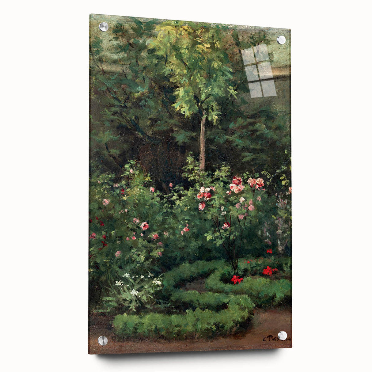 A Rose Garden - Serene Nature Scene by Camille Pissarro