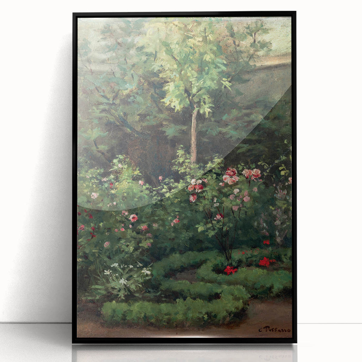 A Rose Garden - Serene Nature Scene by Camille Pissarro