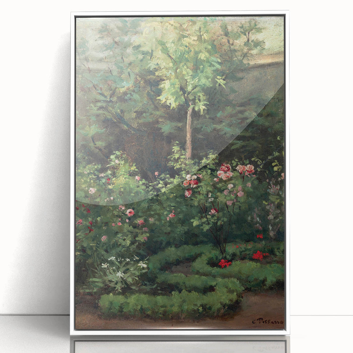 A Rose Garden - Serene Nature Scene by Camille Pissarro