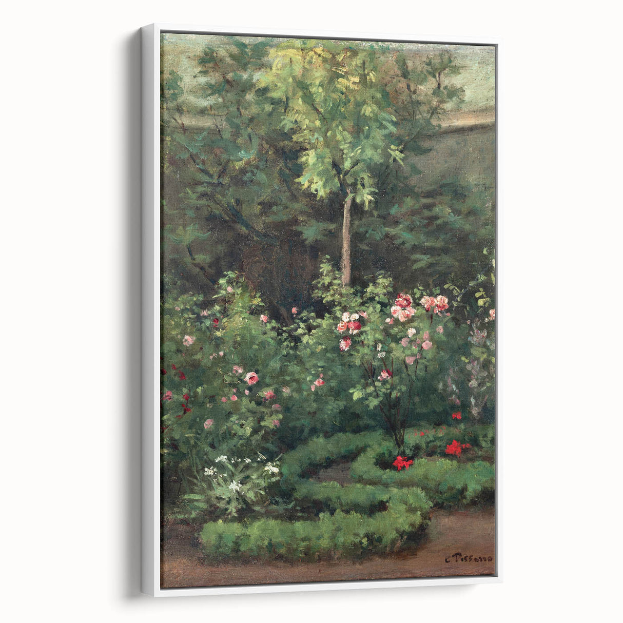 A Rose Garden - Serene Nature Scene by Camille Pissarro