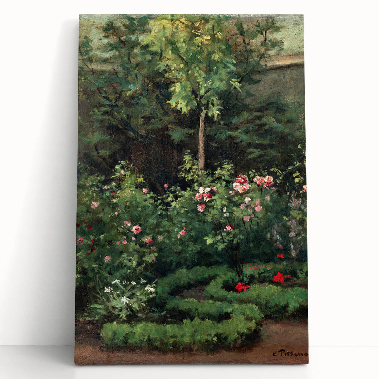 A Rose Garden - Serene Nature Scene by Camille Pissarro