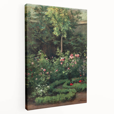 A Rose Garden - Serene Nature Scene by Camille Pissarro