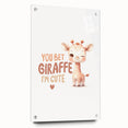 Cute Baby Giraffe Girls Room Wall Art – Nursery Animal Print