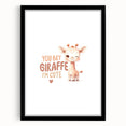 Cute Baby Giraffe Girls Room Wall Art – Nursery Animal Print