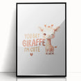 Cute Baby Giraffe Girls Room Wall Art – Nursery Animal Print