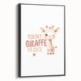 Cute Baby Giraffe Girls Room Wall Art – Nursery Animal Print