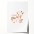 Cute Baby Giraffe Girls Room Wall Art – Nursery Animal Print
