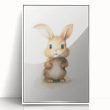 Adorable Bunny Nursery Wall Art - Baby Room Decor Print