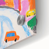 Stretched Canvas Art for Kids - Bright Urban Cityscape Print