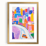 Stretched Canvas Art for Kids - Bright Urban Cityscape Print
