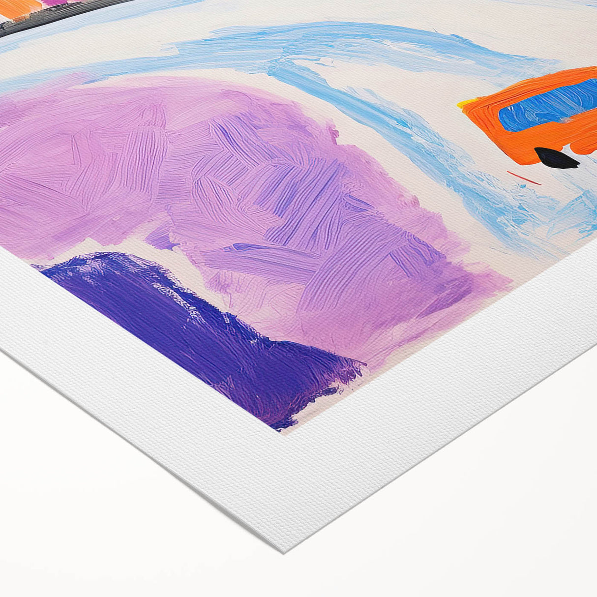 Stretched Canvas Art for Kids - Bright Urban Cityscape Print