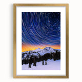 Gold landscape frame with mat, showcasing an elegant front view, perfect for displaying artwork or photographs in a stylish setting. Ideal for home decor enhancement.