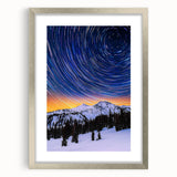 Silver landscape frame with mat, showcasing a modern design, featuring a sleek front view that highlights its elegant finish and perfect for home decor or gallery displays.