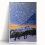 Framed acrylic artwork showcasing a modern landscape design in white, featuring vibrant colors and intricate details, perfect for home decor enhancement.