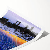 Rolled landscape print showcasing vibrant African-inspired wall art with intricate patterns, ready for display and securely packaged in a durable cardboard tube.