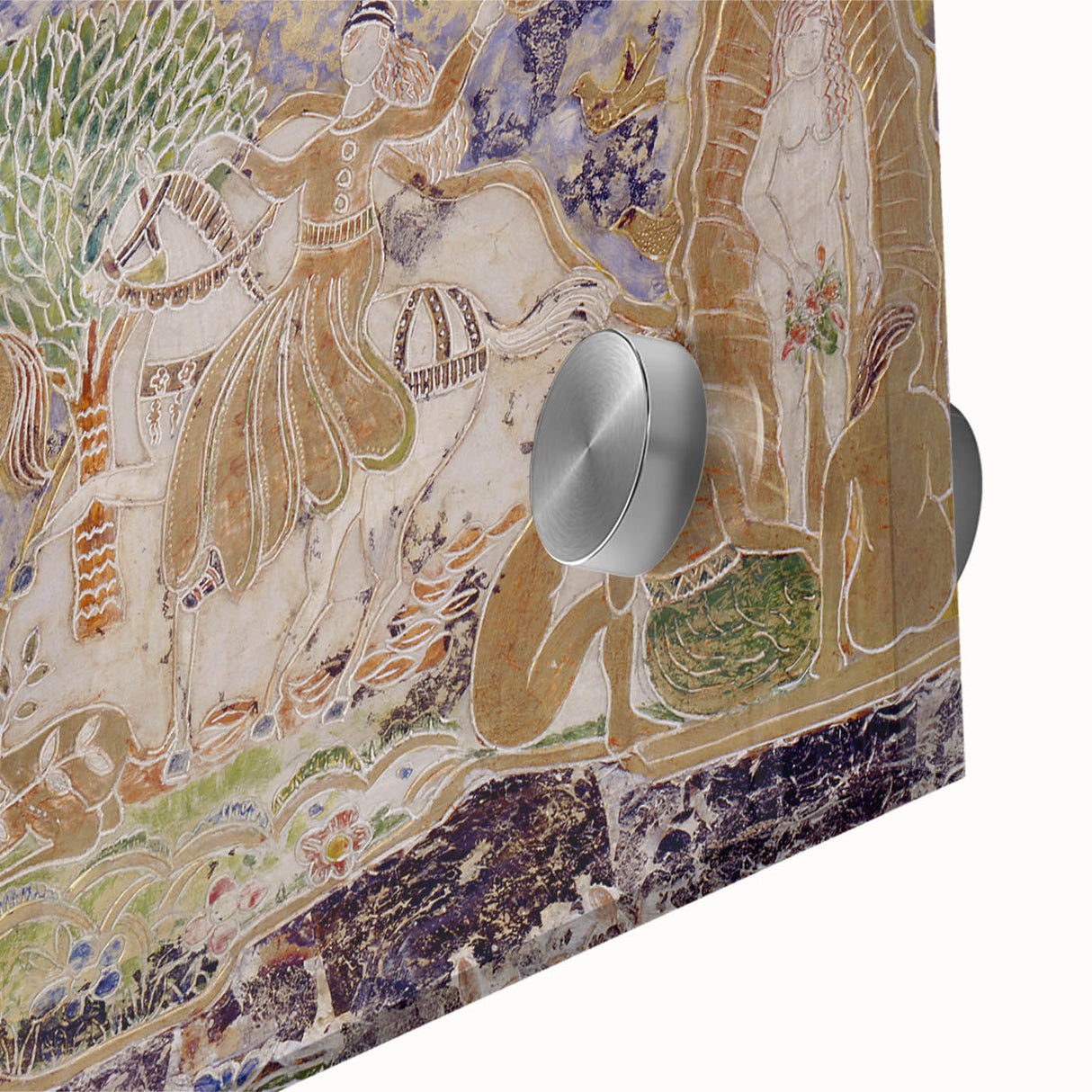Whimsical Forest Scene - Modern Art Print of Figures and Deer by Prendergast