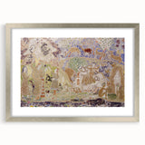 Whimsical Forest Scene - Modern Art Print of Figures and Deer by Prendergast