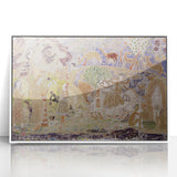 Whimsical Forest Scene - Modern Art Print of Figures and Deer by Prendergast