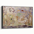 Whimsical Forest Scene - Modern Art Print of Figures and Deer by Prendergast