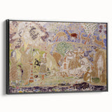 Whimsical Forest Scene - Modern Art Print of Figures and Deer by Prendergast