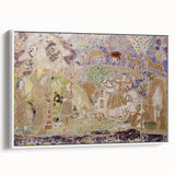 Whimsical Forest Scene - Modern Art Print of Figures and Deer by Prendergast
