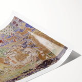 Whimsical Forest Scene - Modern Art Print of Figures and Deer by Prendergast