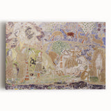 Whimsical Forest Scene - Modern Art Print of Figures and Deer by Prendergast