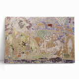 Whimsical Forest Scene - Modern Art Print of Figures and Deer by Prendergast