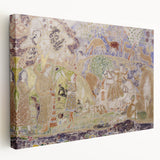 Whimsical Forest Scene - Modern Art Print of Figures and Deer by Prendergast