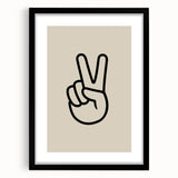 Minimalist "Peace" Typography Art Print for Kids Room