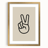 Minimalist "Peace" Typography Art Print for Kids Room