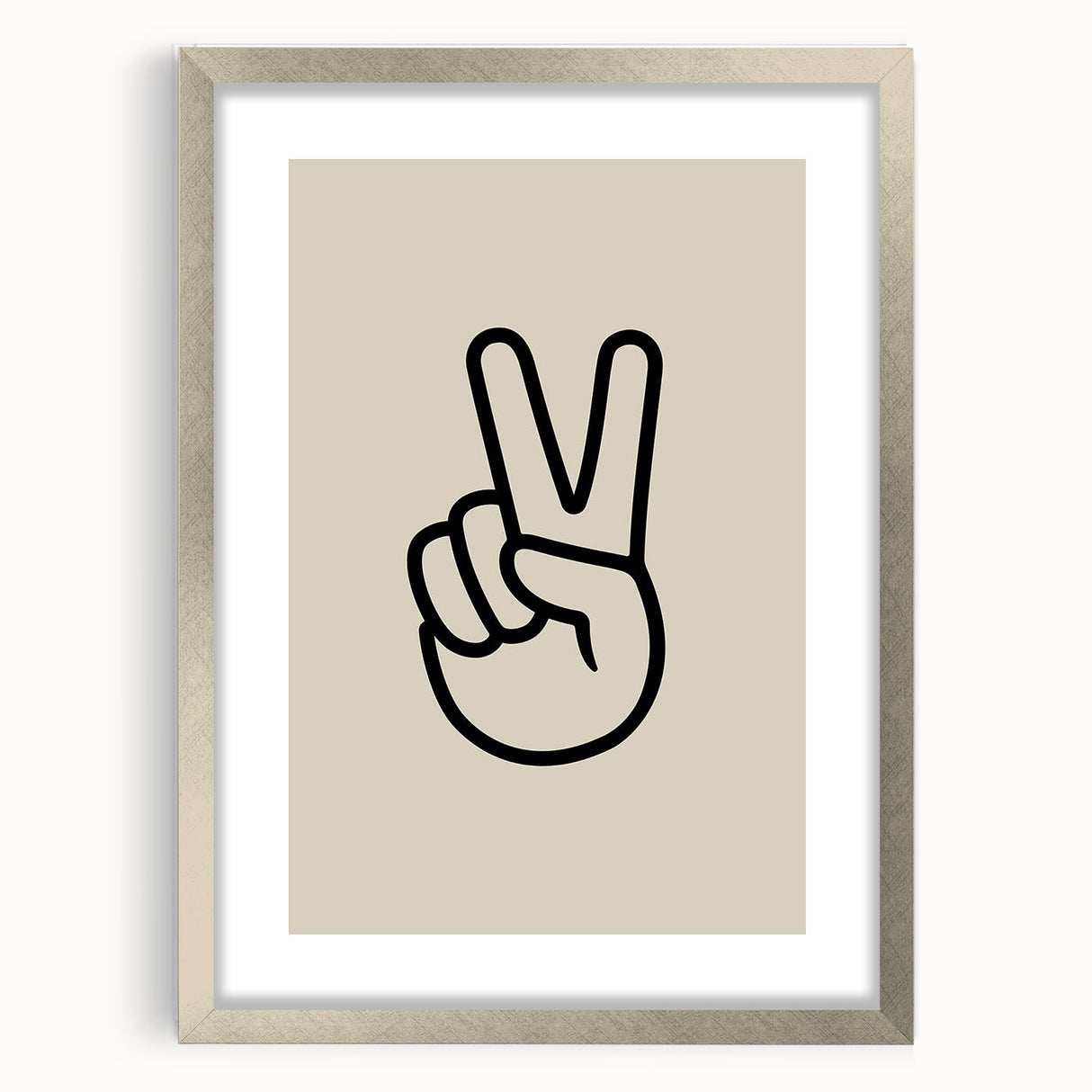 Minimalist "Peace" Typography Art Print for Kids Room