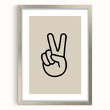 Minimalist "Peace" Typography Art Print for Kids Room
