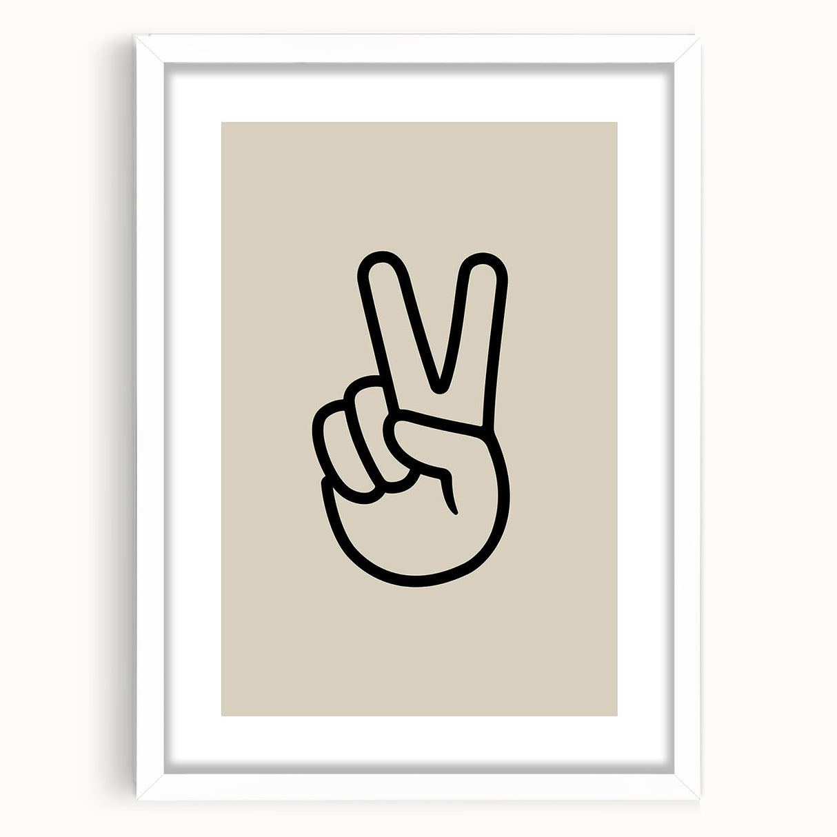 Minimalist "Peace" Typography Art Print for Kids Room