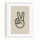 Minimalist "Peace" Typography Art Print for Kids Room