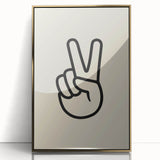 Minimalist "Peace" Typography Art Print for Kids Room