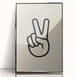 Minimalist "Peace" Typography Art Print for Kids Room