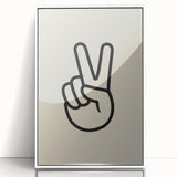 Minimalist "Peace" Typography Art Print for Kids Room