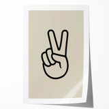 Minimalist "Peace" Typography Art Print for Kids Room
