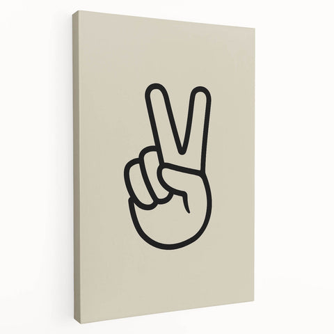 Minimalist "Peace" Typography Art Print for Kids Room