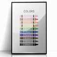 Colors of the Rainbow Typography Art Print – Crayon Color Chart Wall Art