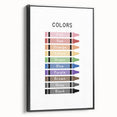 Colors of the Rainbow Typography Art Print – Crayon Color Chart Wall Art
