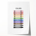 Colors of the Rainbow Typography Art Print – Crayon Color Chart Wall Art