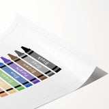 Colors of the Rainbow Typography Art Print – Crayon Color Chart Wall Art