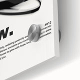 Modern Monochrome Typography Art Print - "Glow" Canvas