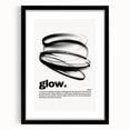 Modern Monochrome Typography Art Print - "Glow" Canvas
