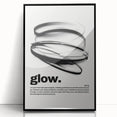 Modern Monochrome Typography Art Print - "Glow" Canvas